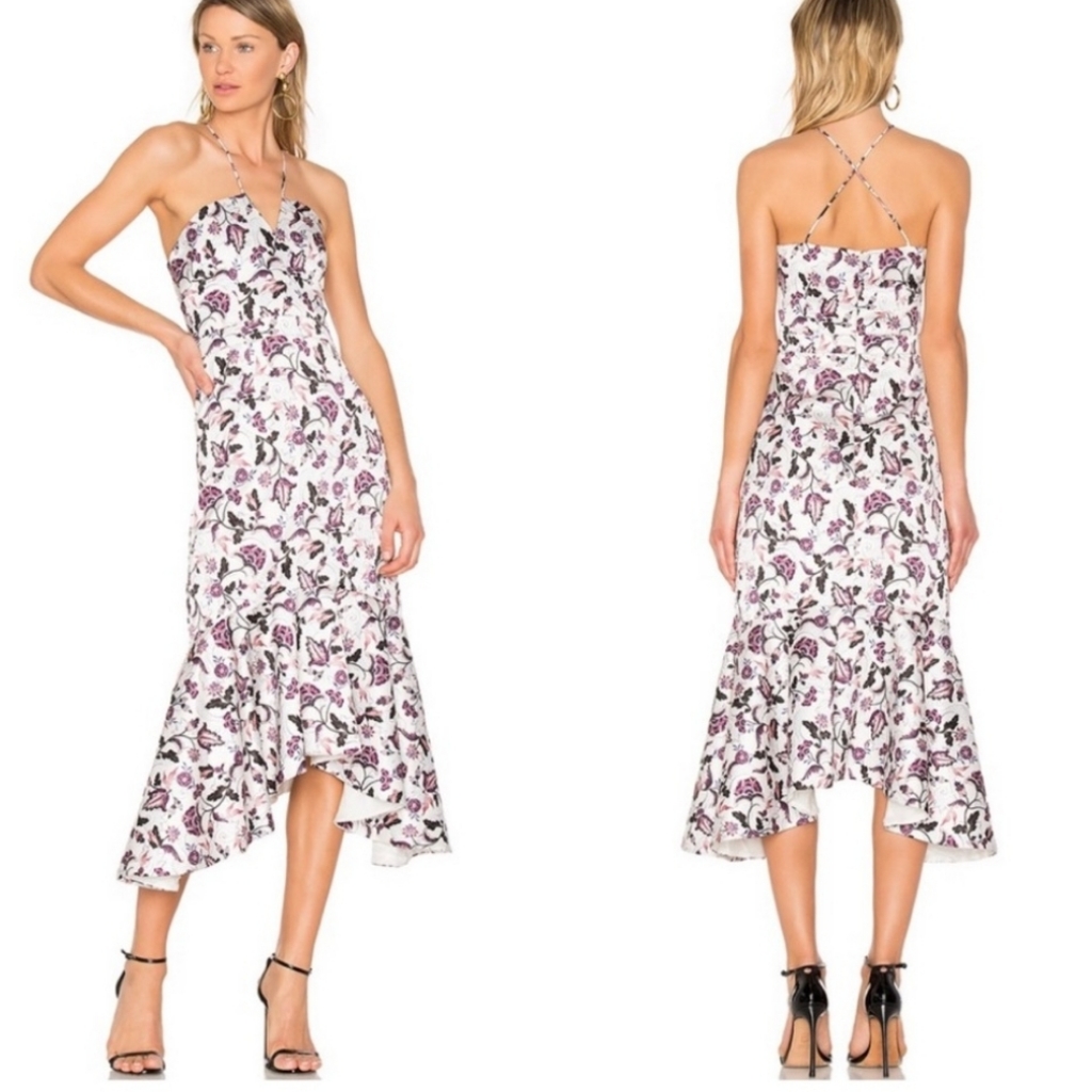 Amur Sleeveless Floral Samantha Midi Dress Size 4